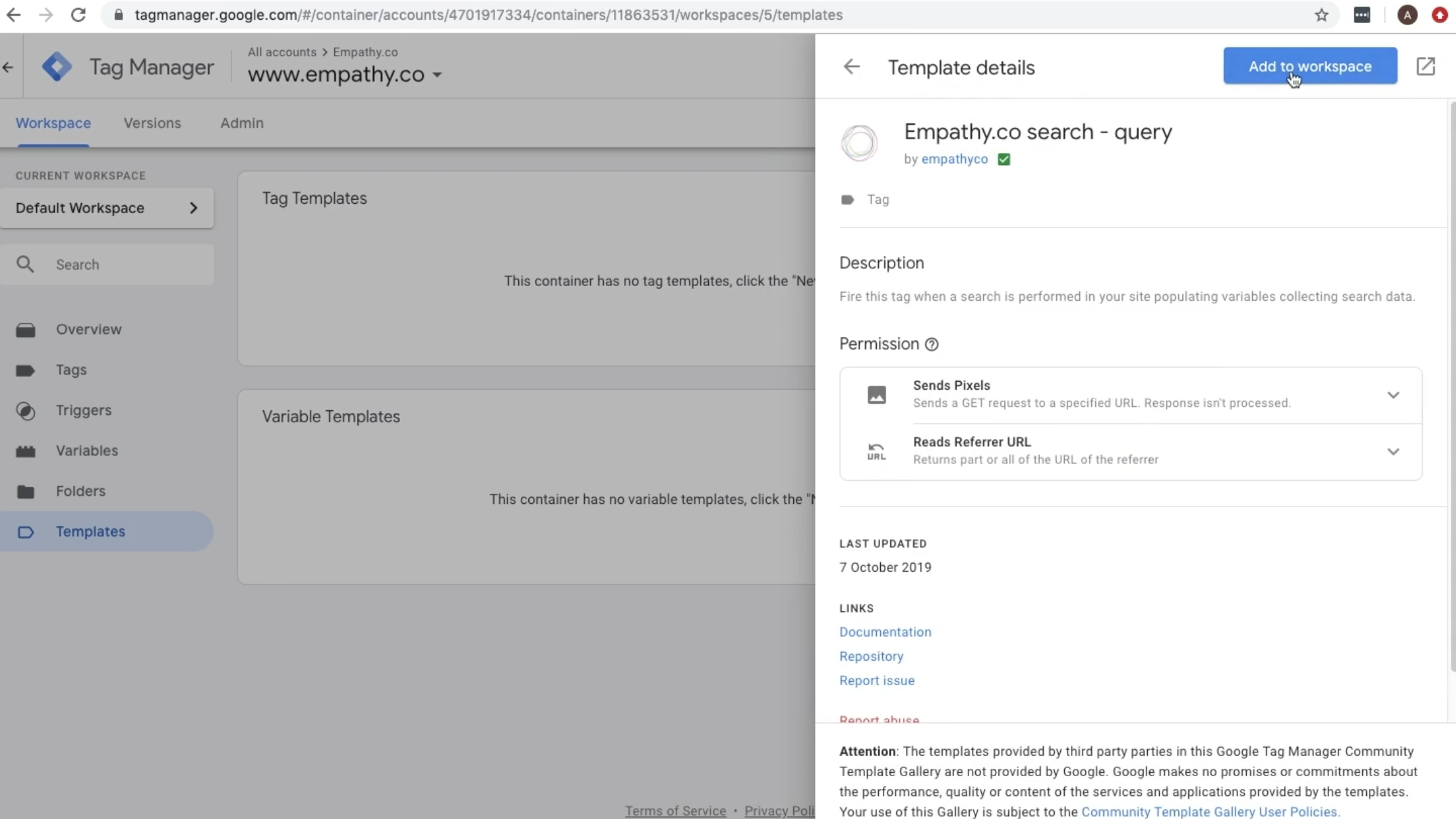 Fire up Empathy.co Tags in Google Tag Manager!